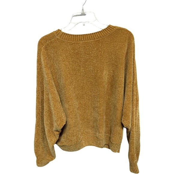 Double Zero Mustard Colored Plush Sweater Size Large Oversized Fit Holiday - Picture 4 of 6